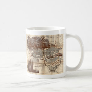 Mug Carte vintage de reconnaissance du lac de Saranac