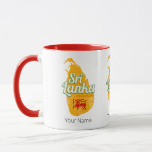 Mug Carte vintage de Sri Lanka Souvenir de l'île de va