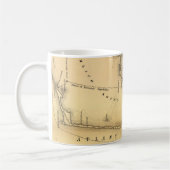 Mug Carte vintage des banques externes (1862) (Gauche)