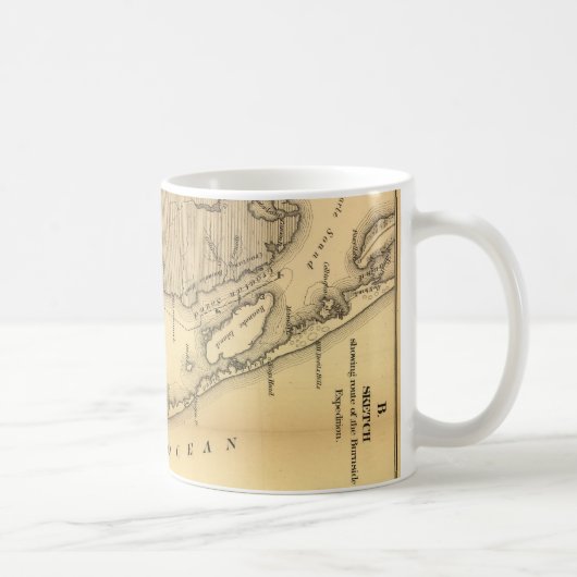 Mug Carte vintage des banques externes (1862) (Droite)