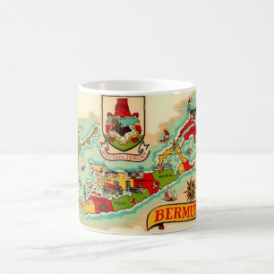 Mug Carte Vintage des Bermudes