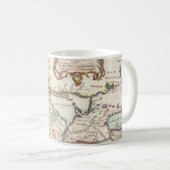 Mug Carte vintage des Great Lakes (1755) (Devant droit)
