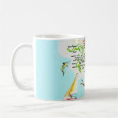 Mug Carte Vintage des Îles Bahamas (Gauche)