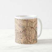 Mug Carte vintage du canal de Panama (1885) (Devant droit)