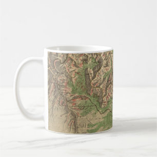 Mug Carte vintage du canyon grand (1926)
