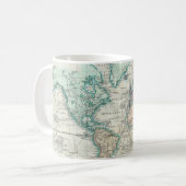 Mug Carte vintage du monde (1801) (Devant gauche)