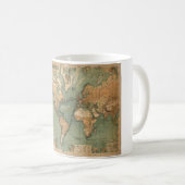 Mug Carte vintage du monde antique (Devant droit)