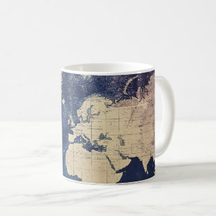 Mug Carte vintage du monde céleste pourpre (7)