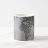 Mug Carte Vintage du monde noir et blanc (Centre)