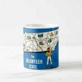 Mug Carte Vintage du Tennessee (Centre)
