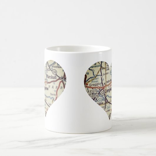 Mug Carte Vintage Longview TX (Centre)