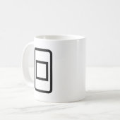 Mug Carte Zener | Carré creux (Devant gauche)