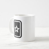 Mug Carte Zener | Hollow 5 Pointed Star (Devant gauche)