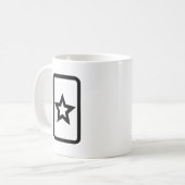 Mug Carte Zener | Hollow 5 Pointed Star (Devant gauche)
