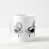 Mug Carte Zodiac du crabe du cancer à la grecque (Devant gauche)