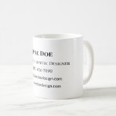 Mug Cartes de contacts professionnelles ou personnelle (Devant droit)