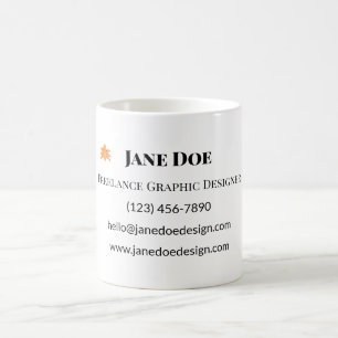 Mug Cartes de contacts professionnelles ou personnelle