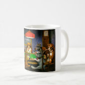 Mug Cartes de jeu de chiens (Devant droit)