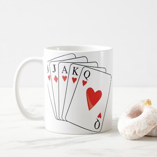 Mug Cartes de jeu Euchre (Avec donut)