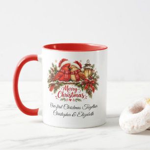 Mug Cartes de Noël aux aquarelles personnalisées avec