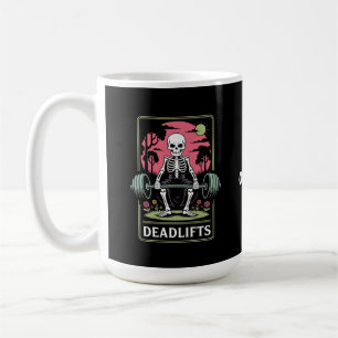 Mug Cartes de Tarot Deadlifts Drôle Skeleton Design d'