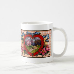 Mug Cartes de vœux vintage pour la Saint-Valentin avec
