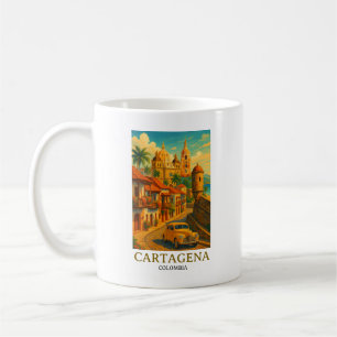 Mug Carthagène vintage Colombie Art rétro