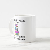 Mug Cartographe Lama N'a Pas Le Temps Pour Vos Drame (Devant gauche)