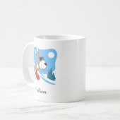 Mug Cartographie Chien mignon Chien Chien Chien Chien  (Devant gauche)
