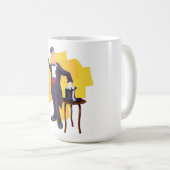 Mug Cartographie Magicien effectuant un tour de magie  (Devant droit)
