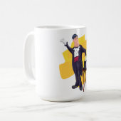 Mug Cartographie Magicien effectuant un tour de magie  (Devant gauche)