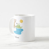 Mug Cartographie mignon Chien Chien Chien Chien Pêche  (Devant gauche)