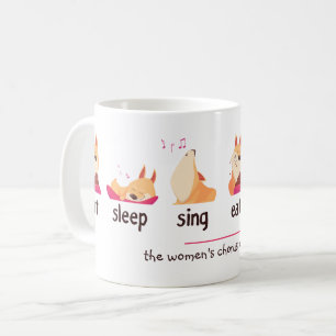Mug Cartographier Chien Manger Sleep Sing