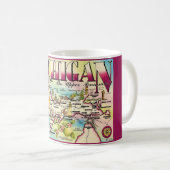 Mug cartographique de la péninsule supérieure du M (Devant droit)