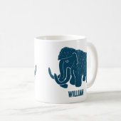Mug Carton bleu laine Mammoth Personnalisé (Devant droit)