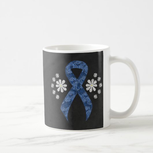 Mug Carton bleu Paisley ruban (Droite)