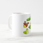 Mug Carton Caterpillar Vert Jaune Brown (Devant gauche)