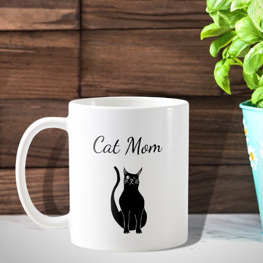 Mug Carton de chat noir mignon Winking Kitty