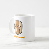 Mug Carton de chien chaud grillant (Devant gauche)