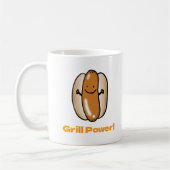 Mug Carton de chien chaud grillant (Gauche)
