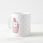 Mug Carton de Cupcake aux fraises Cute Kawaii (Devant gauche)