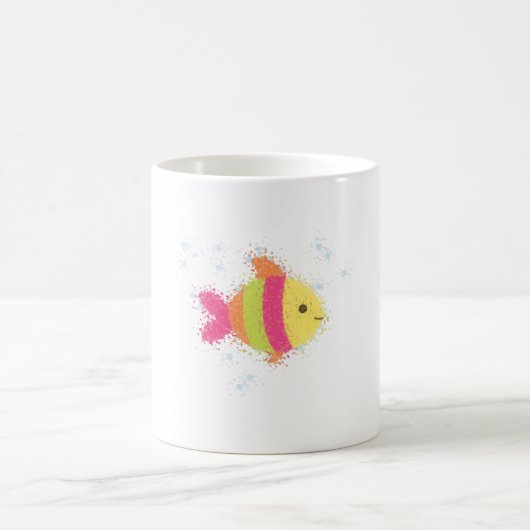 Mug Carton de poisson mignon (Centre)