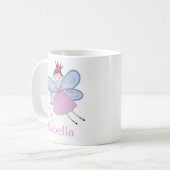 Mug Carton Fée Rose Rose mauve mauve Cute Girl sur mes (Devant gauche)