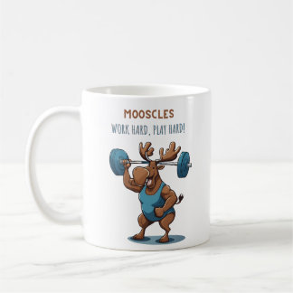 Mug Carton fitness moose entraînement avec weights