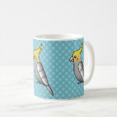 Mug Carton gris Cockatiel Parrot Bird (Devant droit)
