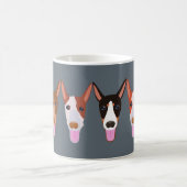 Mug Carton gris Podenco Chien Visages (Centre)