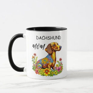 Mug Carton mignon AI Dachshund Maman