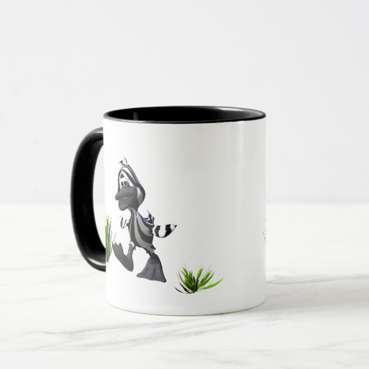 Mug Carton mignon Zebra Duck (Devant gauche)