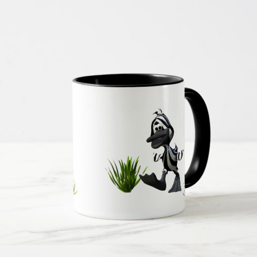 Mug Carton mignon Zebra Duck (Devant droit)