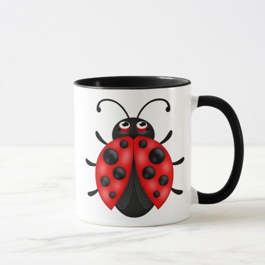 Mug Carton personnalisable Red Ladybug Drinkware (Droite)